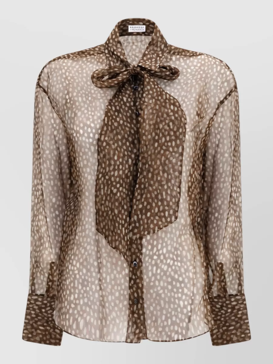 Brunello Cucinelli Silk pattern blouse