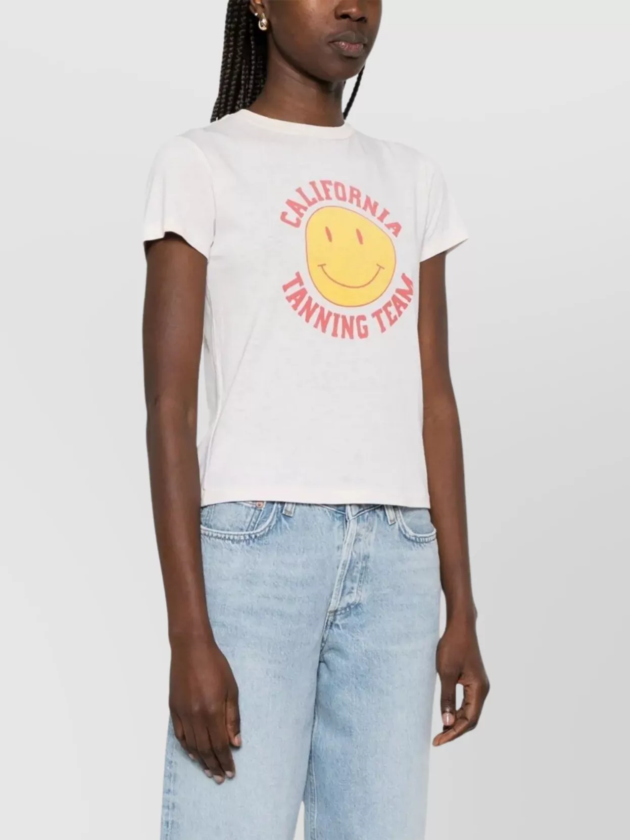 Re/done Smiley Face Graphic T-shirt