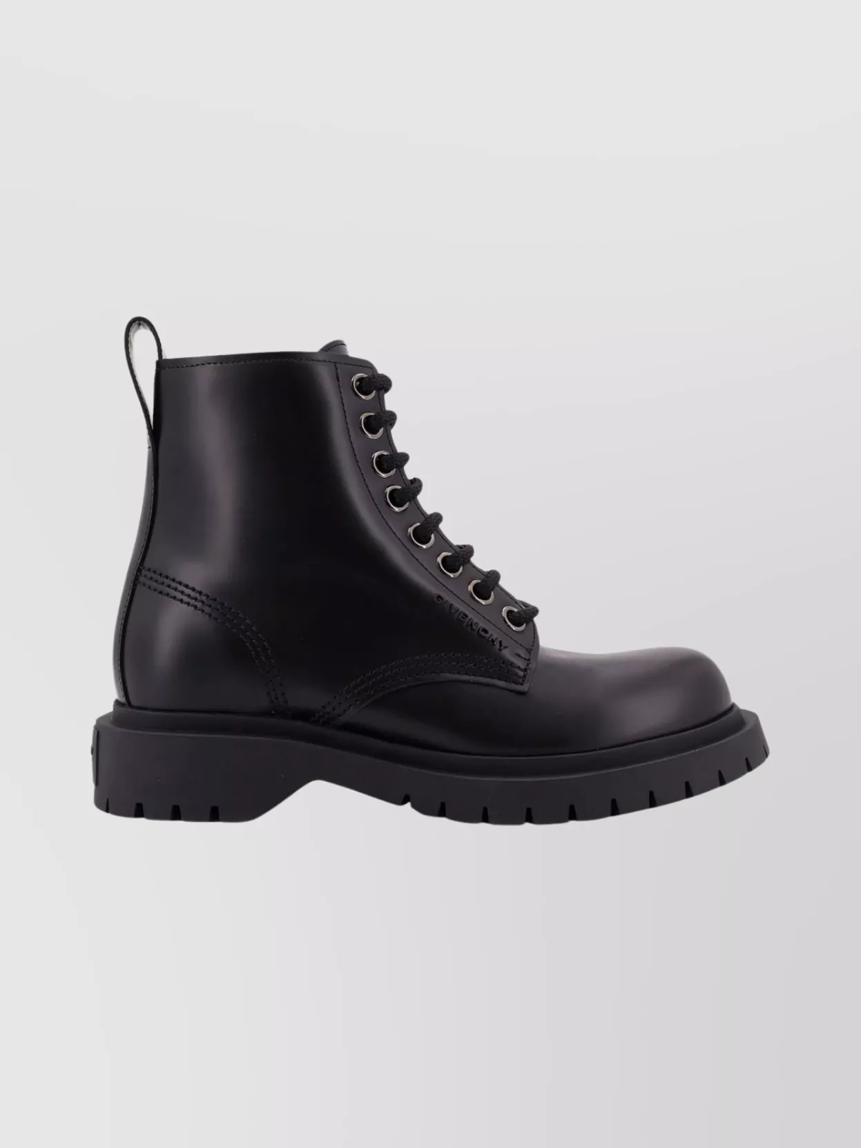 Givenchy Chunky Sole Round Toe Leather Ankle Boots