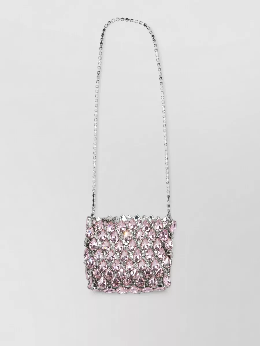 Self-Portrait Diamante mini crystal shoulder bag