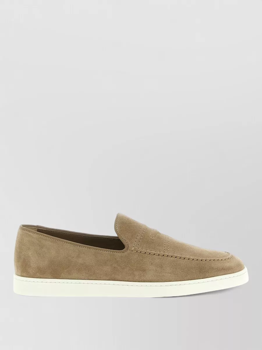 Church's Suede Loafers Round Toe Rubber Sole