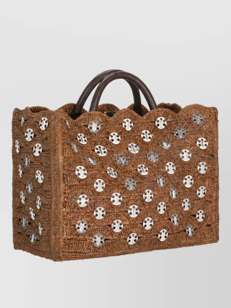 Paco Rabanne 1969 Chain Mail Raffia Beach Bag