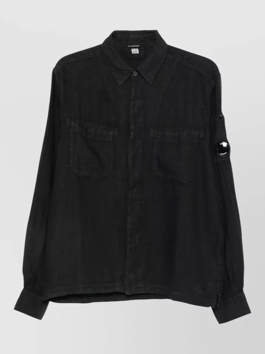 C.P. Company linen long-sleeve shirt jacket