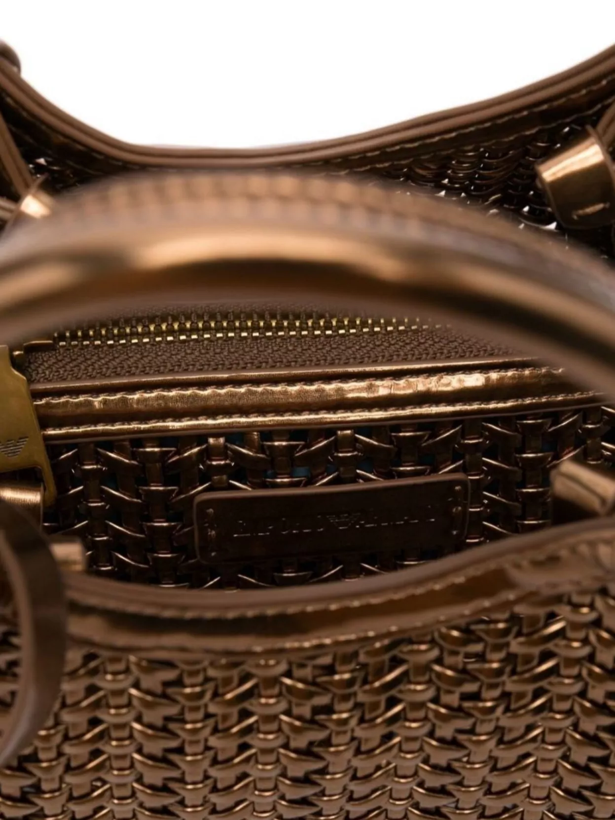 Emporio Armani Small Woven Tote Bag With Detachable Strap