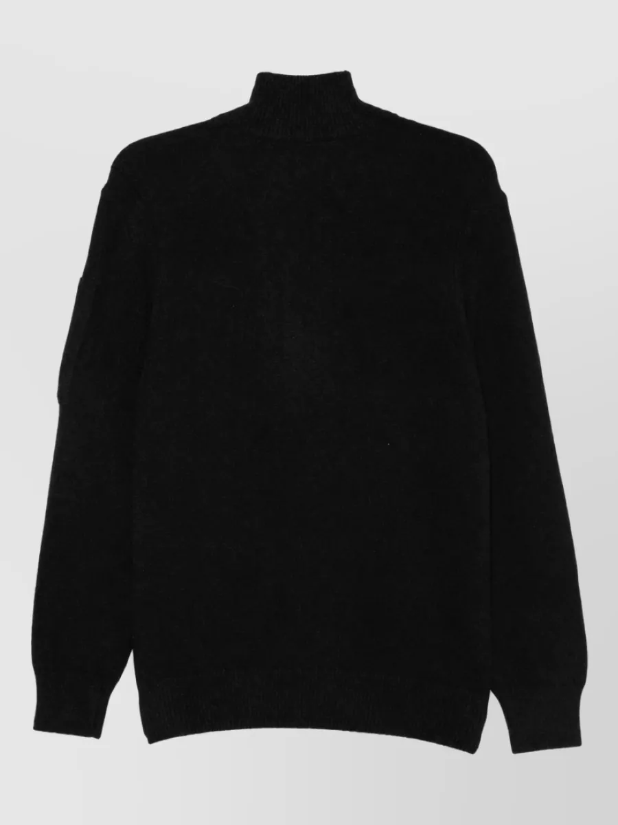 C.p. Company Knitted Quarter-Zip High-Neck Jumper