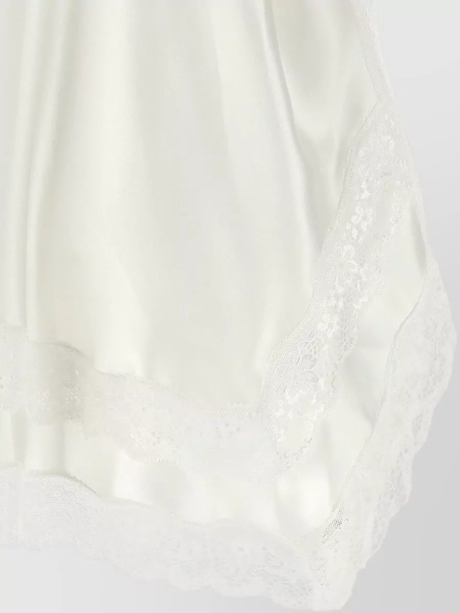 Magda Butrym Silk Lace-Trim Asymmetric V-Neck Nightdress