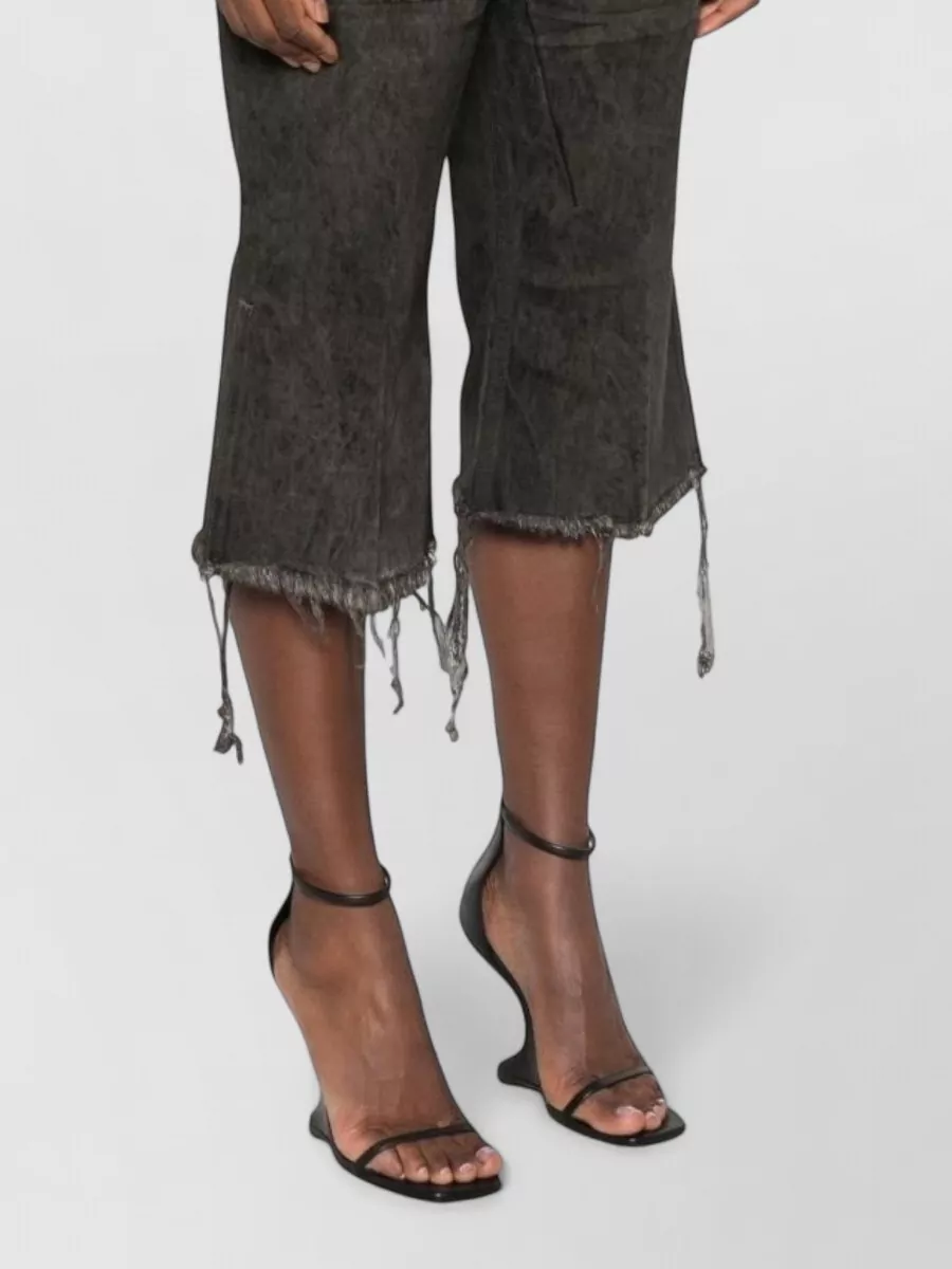 Rick Owens Denim Slim Bermuda Shorts