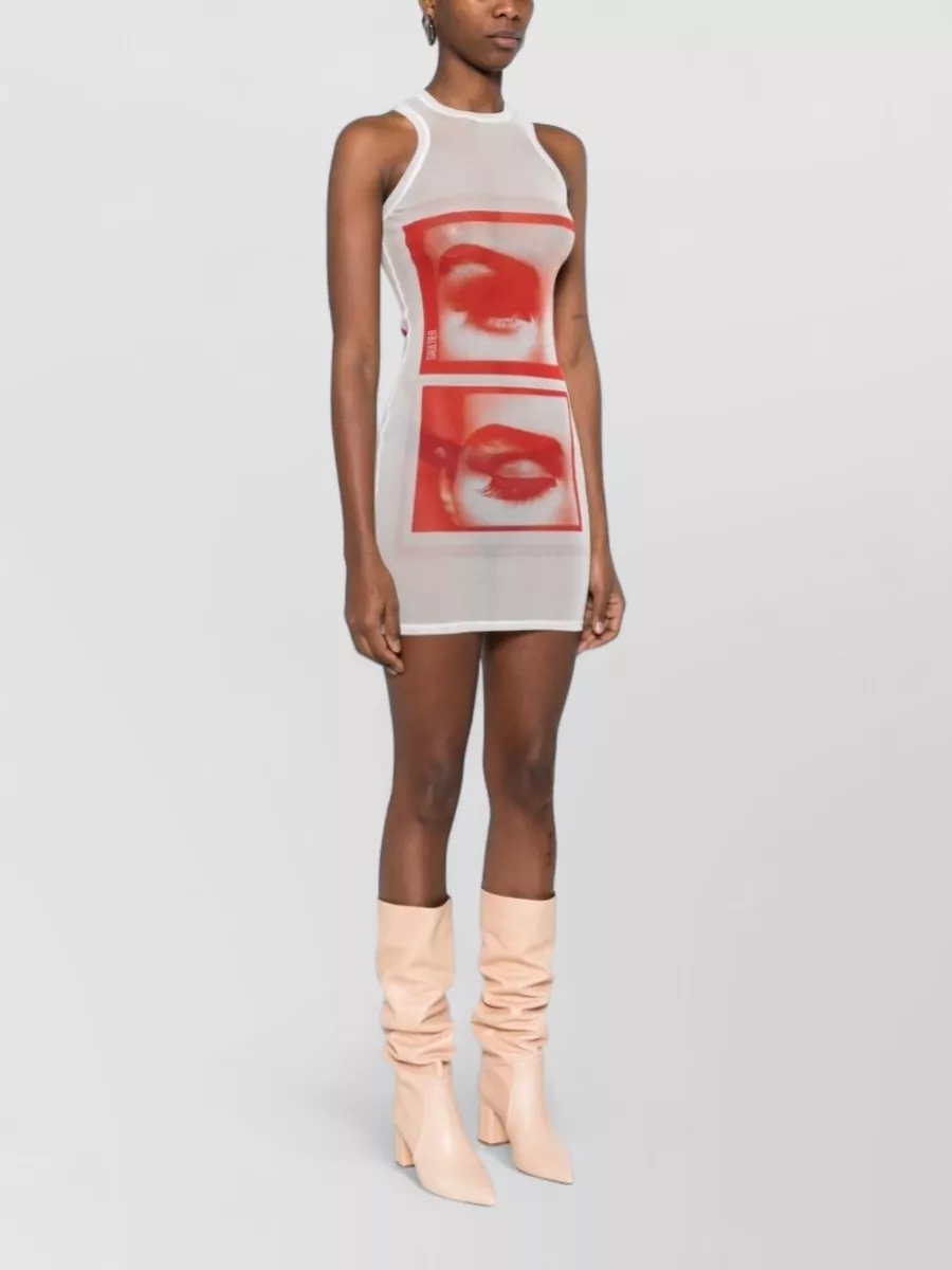 Jean Paul Gaultier Sheer Nylon Silk Dress Knee Length