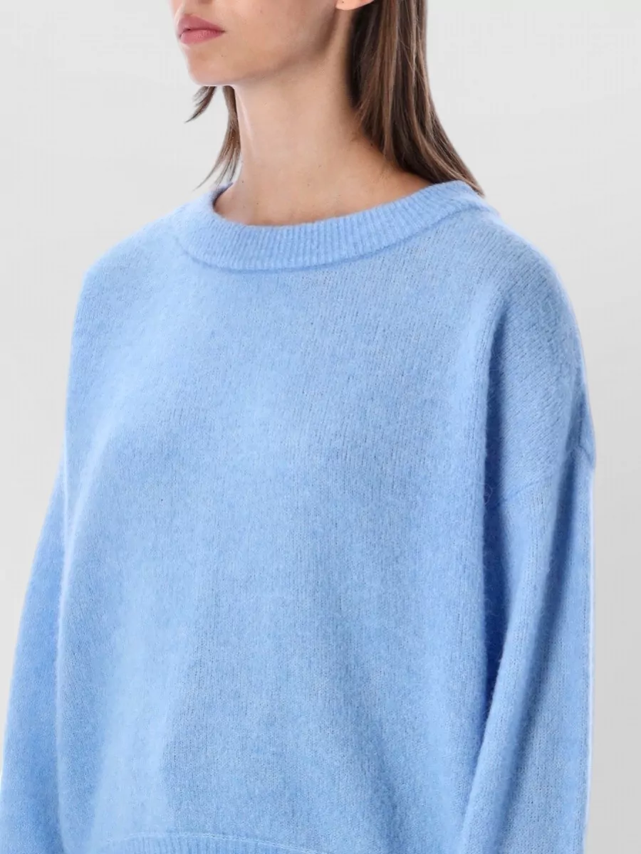American Vintage Alpaca Wool Fine-Knit Boat Neck Long-Sleeve Sweater