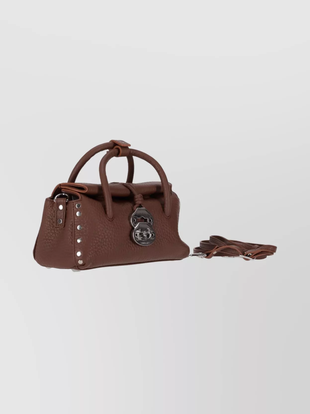Zanellato Textured Shoulder Bag Detachable Strap In Brown