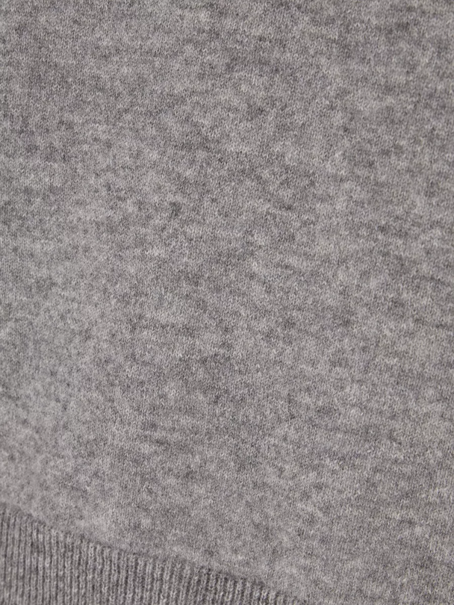 The Row Cashmere Ribbed V-Neck Long-Sleeve Jumper