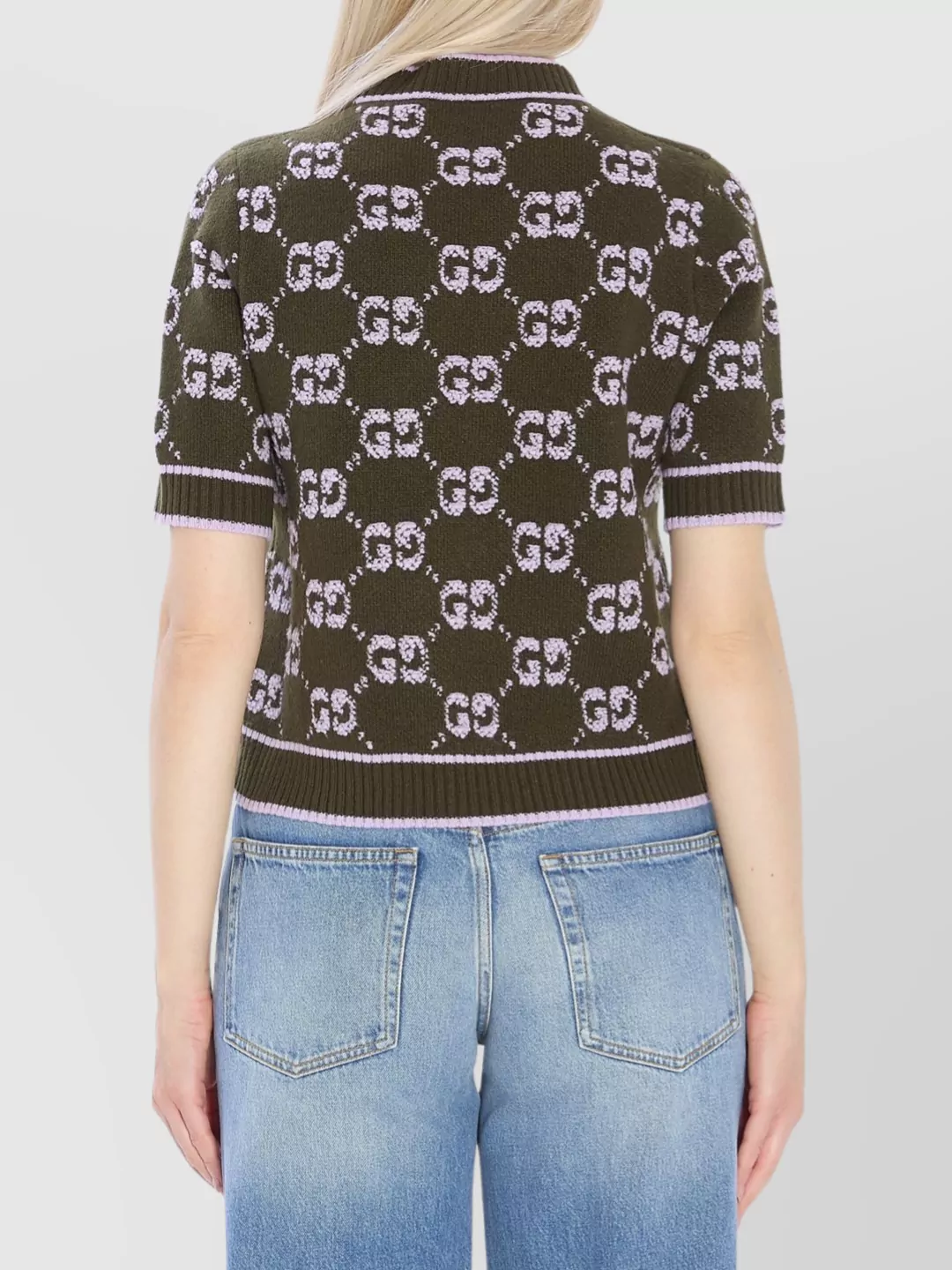 Gucci Gg-motif Top In Green