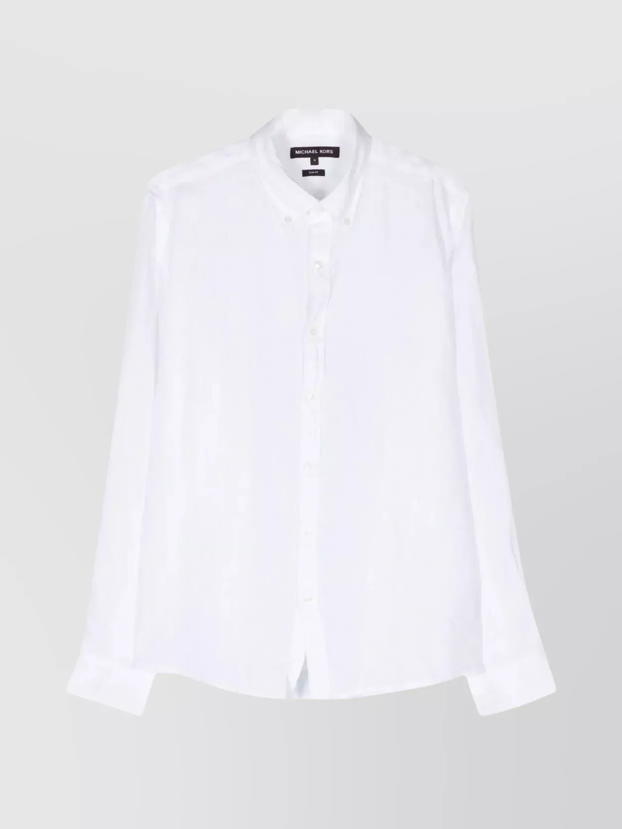 Michael Kors Tailored Button-down Shirt With Curved Hem In White