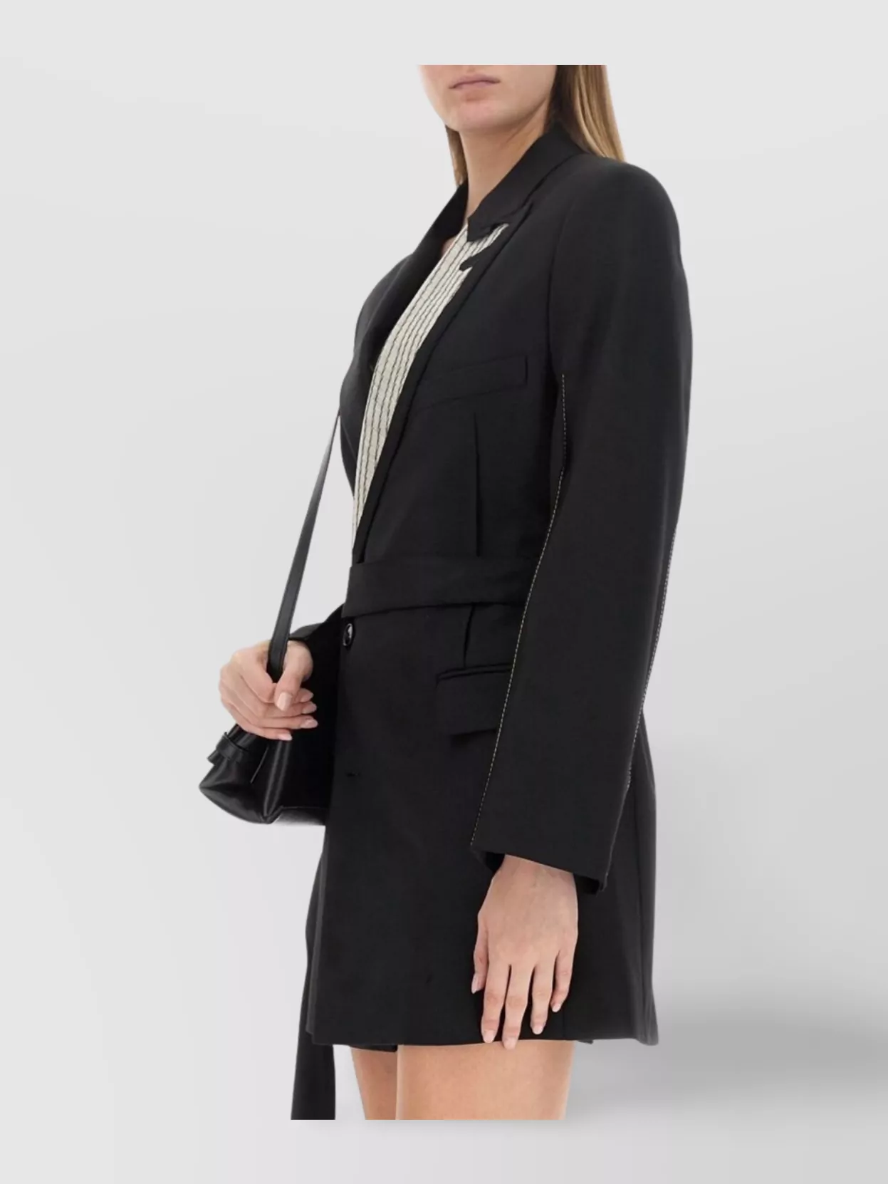 Shop Victoria Beckham Double-breasted Mini Dress With Belted Waist