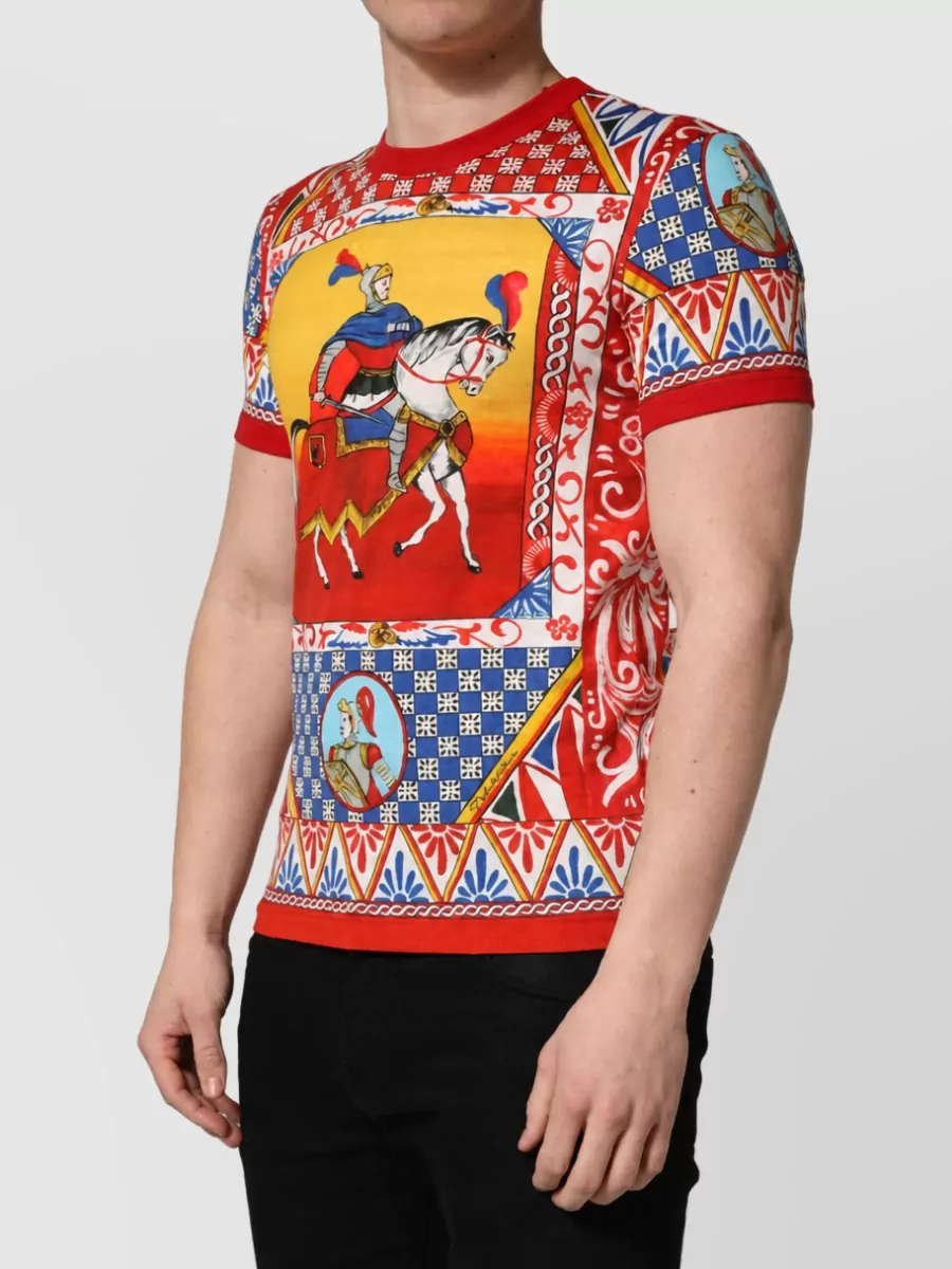Dolce&Gabbana Carretto Print Crew Neck T-Shirt