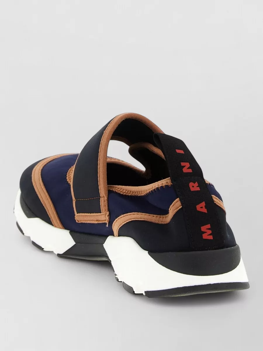Marni Mary Jane Sneakers Contrast Trim Pull Tab