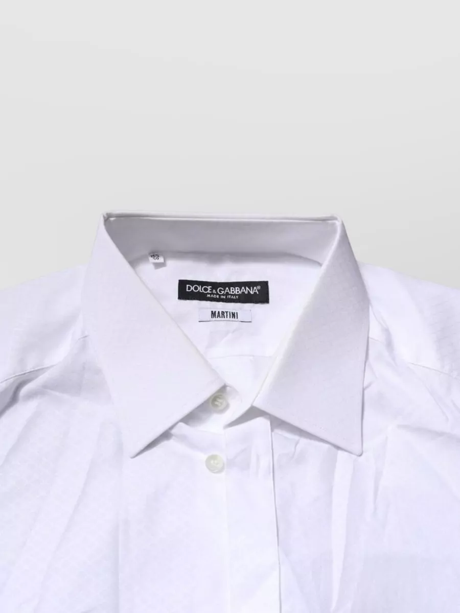 Dolce&Gabbana Textured Cotton Long-Sleeve Shirt