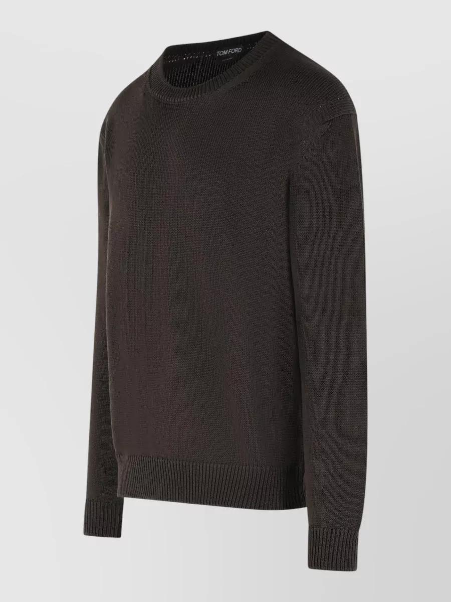 Tom Ford Cotton Silk Crew Neck Sweater Long Sleeves