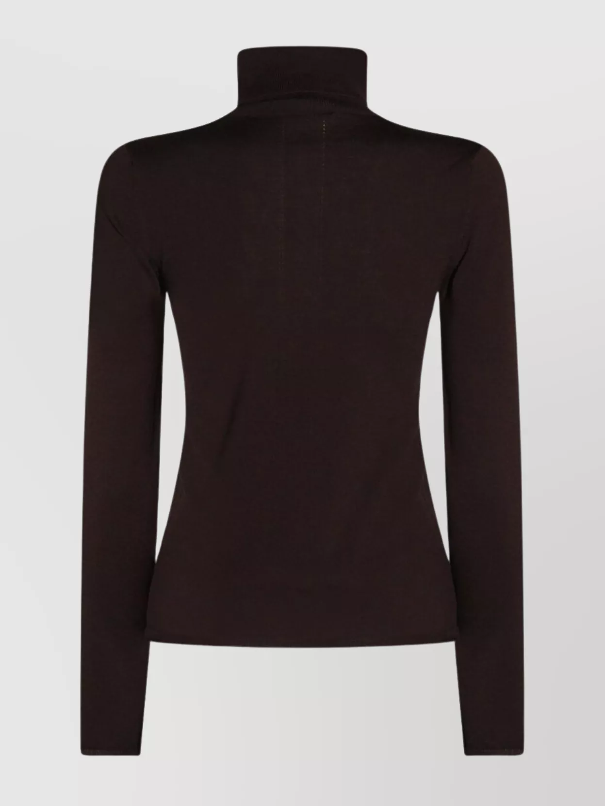Zanone Long Sleeve Turtleneck Knitwear With Ribbed Texture In Brown