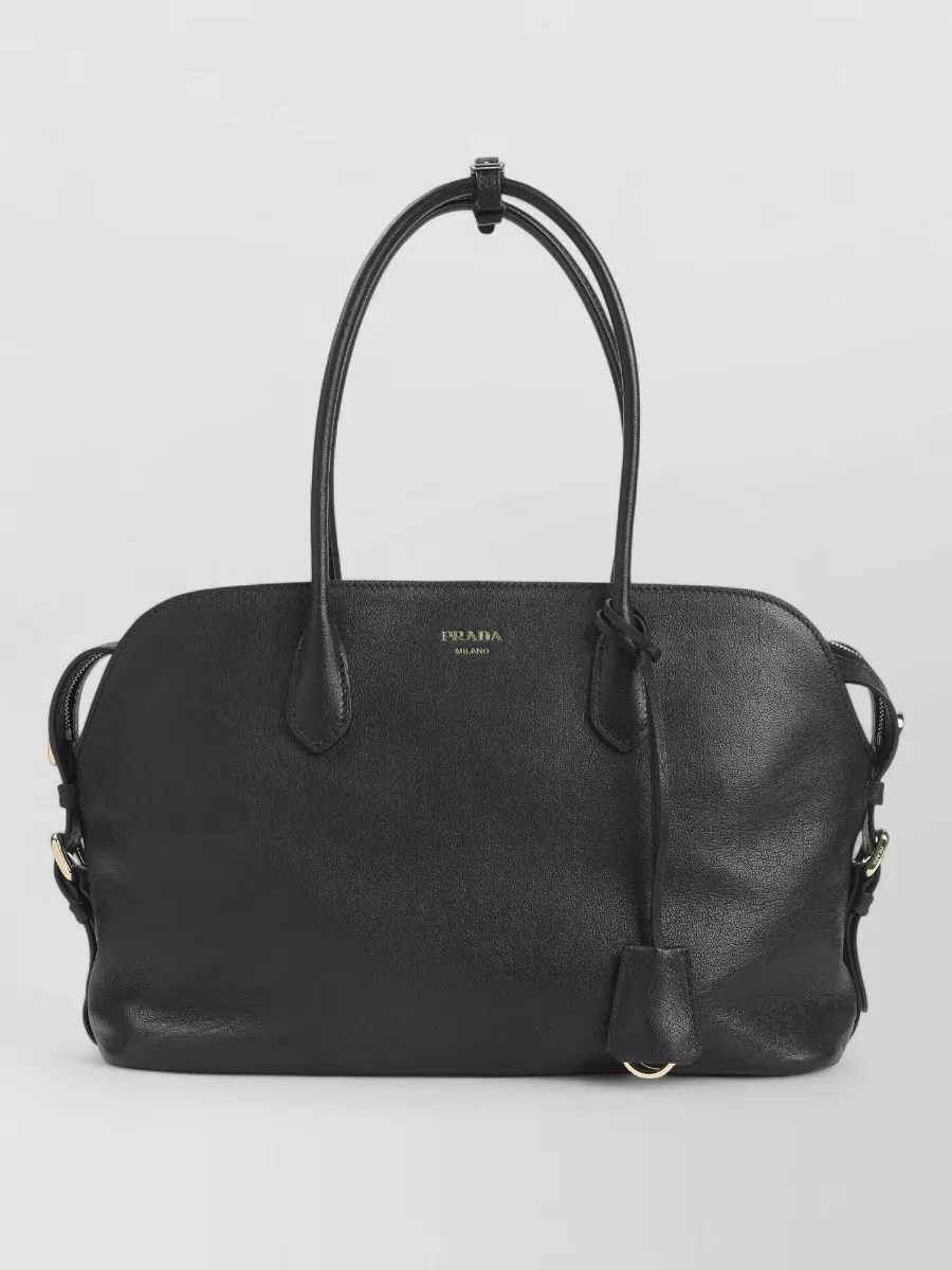 Prada large leather tote bag