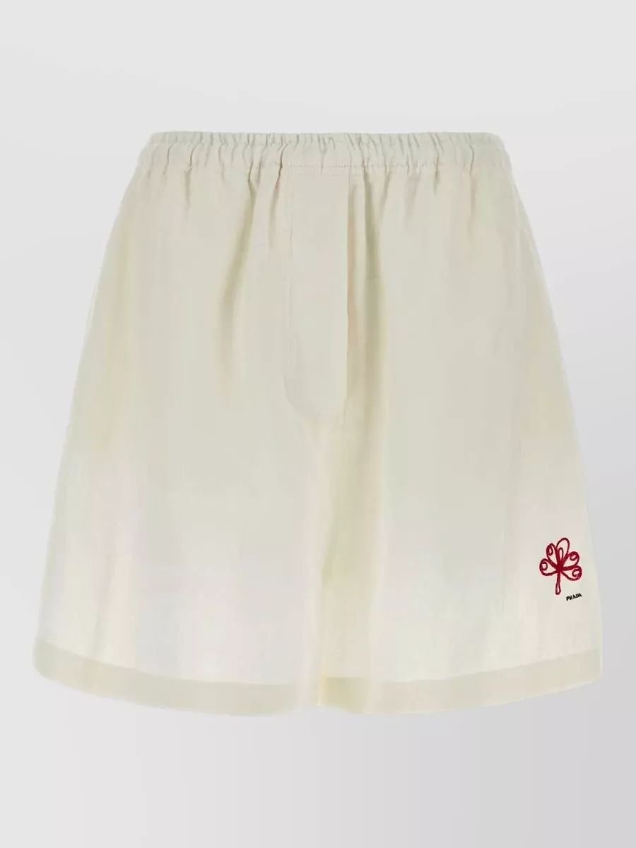 Prada linen knee-length shorts