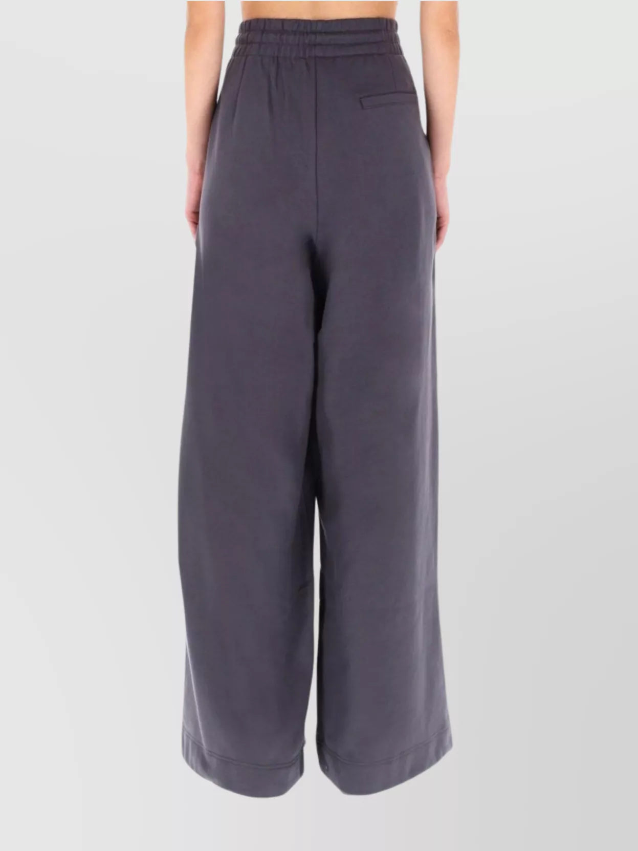 Dries Van Noten Wide-leg Trousers Elastic Waistband Side Pockets In Blue