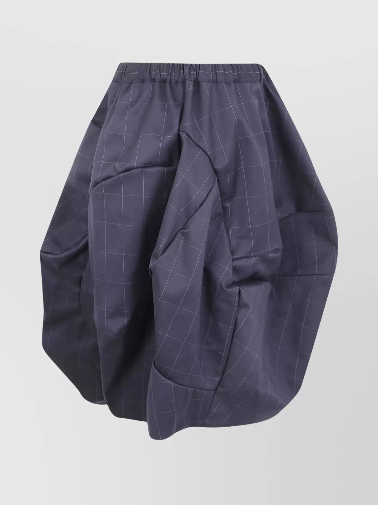 Comme Des Garçons Draped Checked Skirt Voluminous Shape