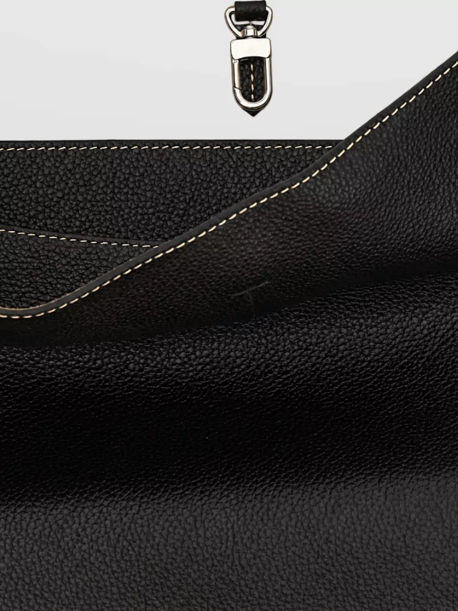 Totême Leather Medium Belted Tote Bag