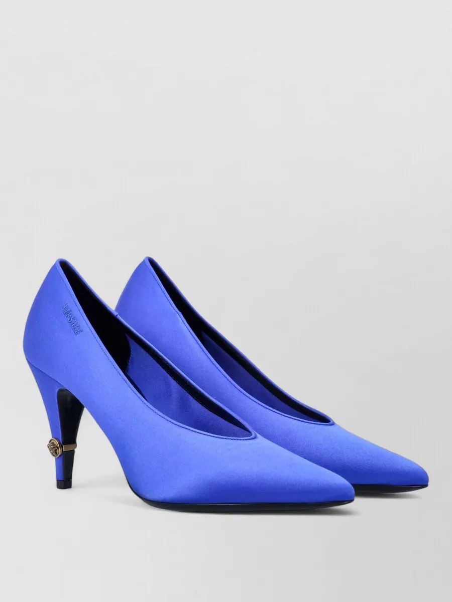 Versace satin pointed-toe high-heel pumps