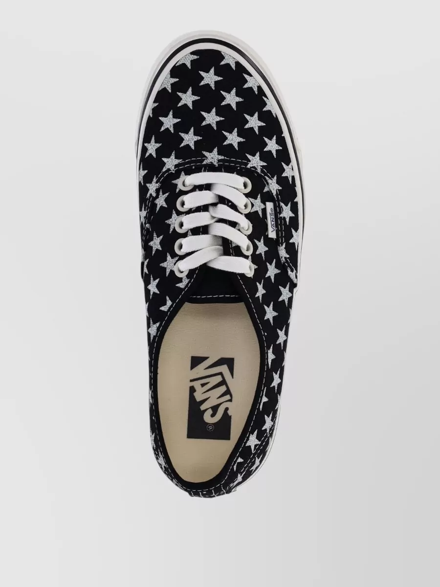 Vans Star Print Canvas Low-Top Lace-Up Sneakers