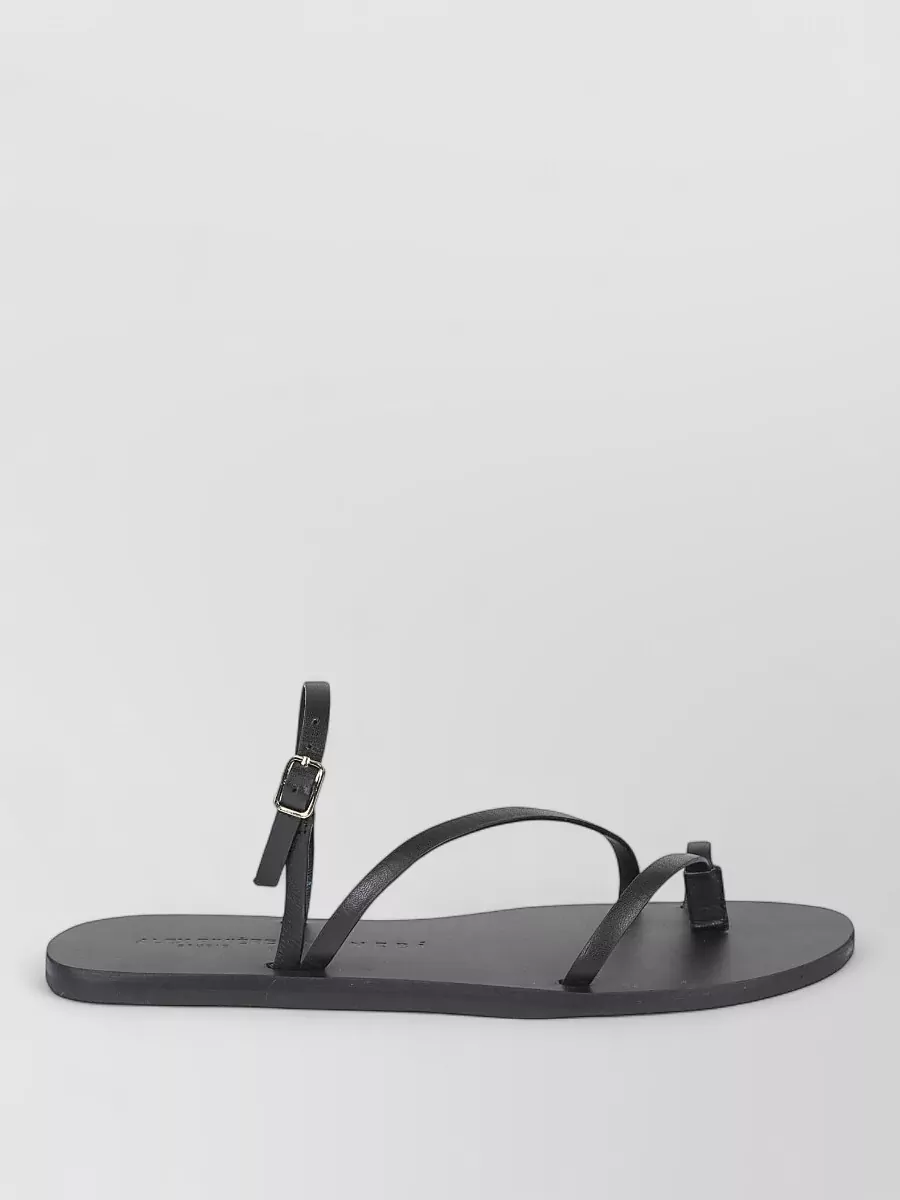 Manebi Leather Strappy Slides