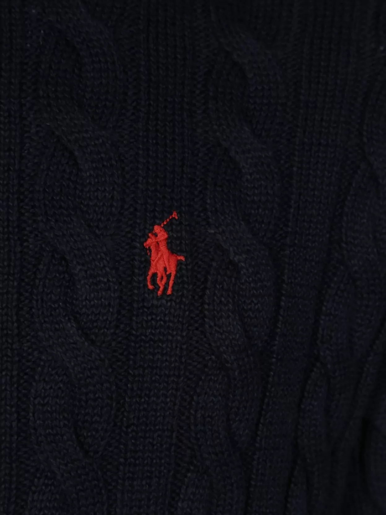 Polo Ralph Lauren Cable Knit Sweater With Ribbed Finish