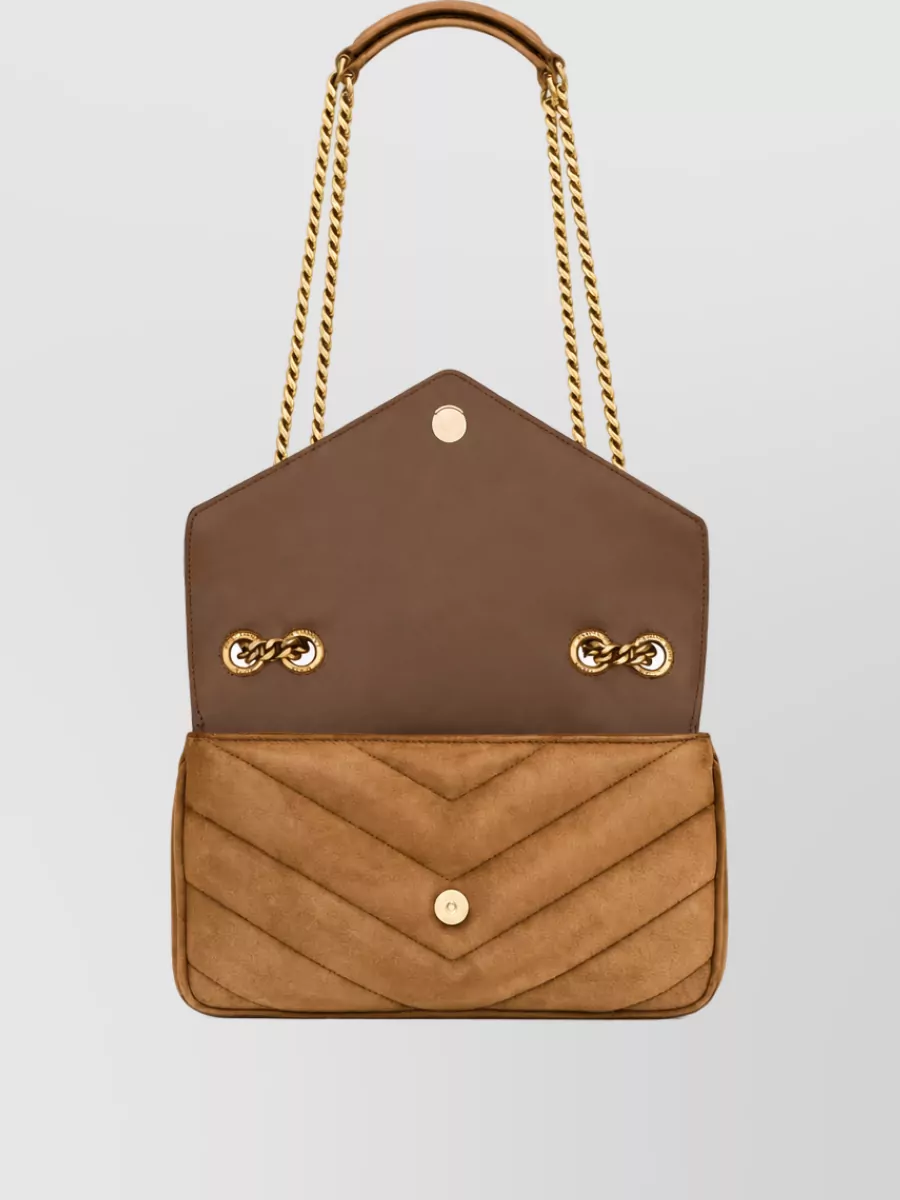 Saint Laurent Loulou Small Leather Clutch Bag