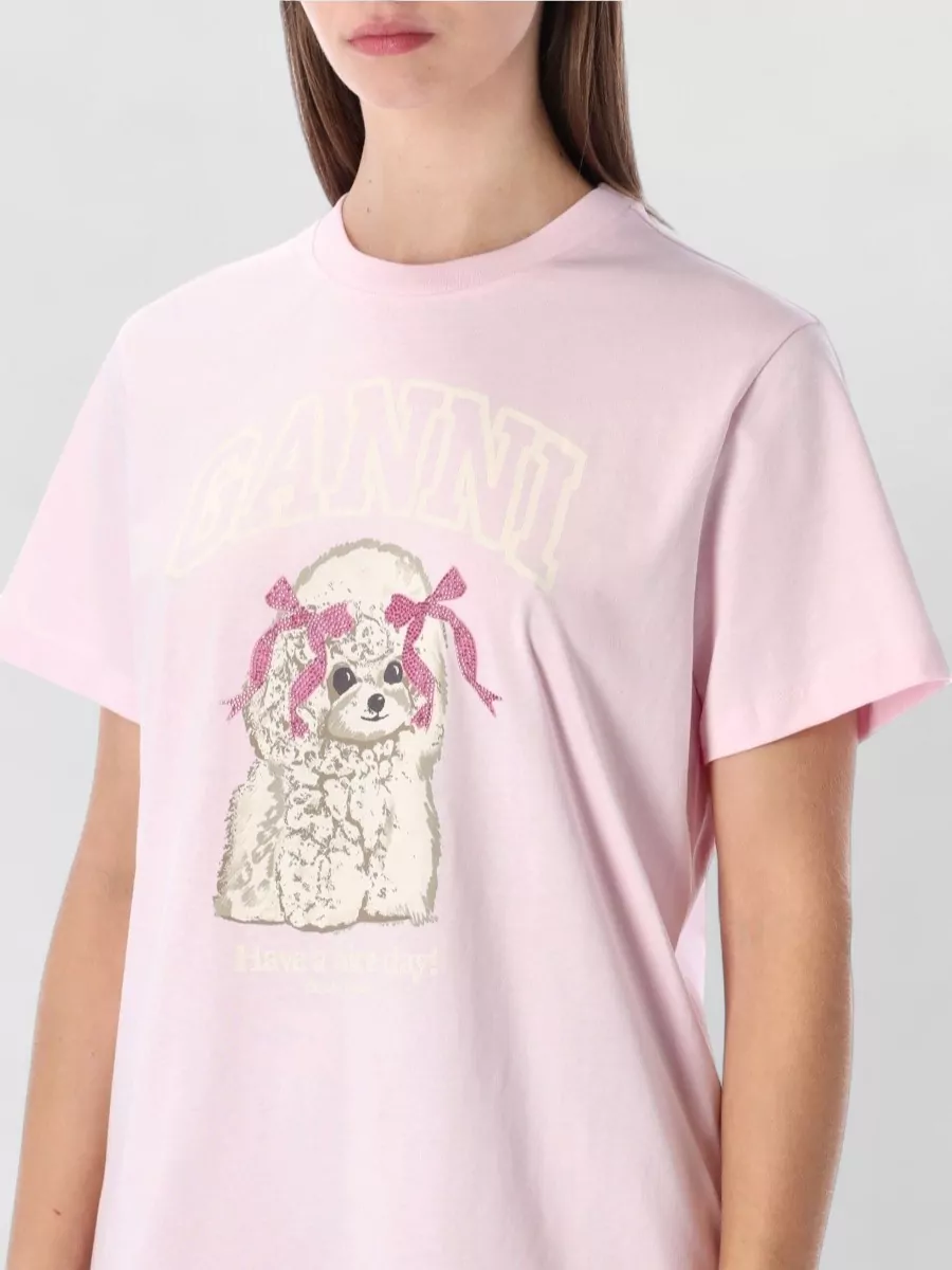 Ganni Playful Poodle Graphic T-Shirt