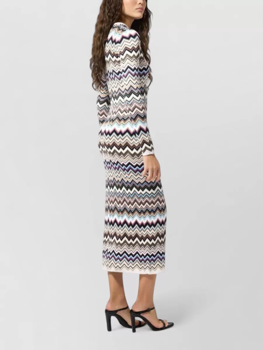 Missoni Fine-Knit Zigzag Midi Dress