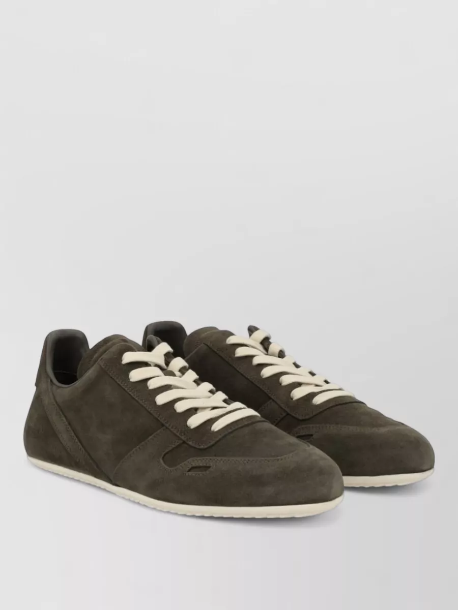 Rick Owens Leather Low-Top Sneakers