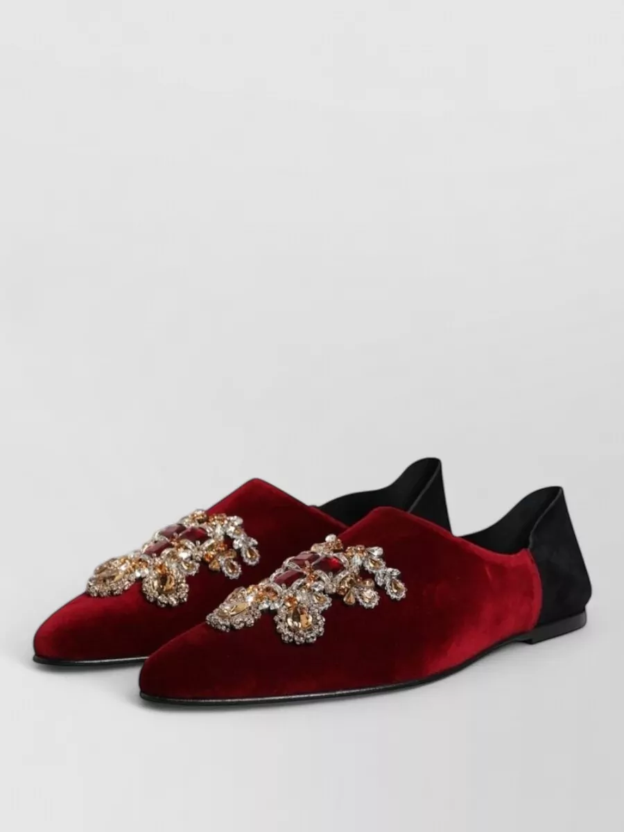 Dolce&Gabbana Embellished Velvet Slippers