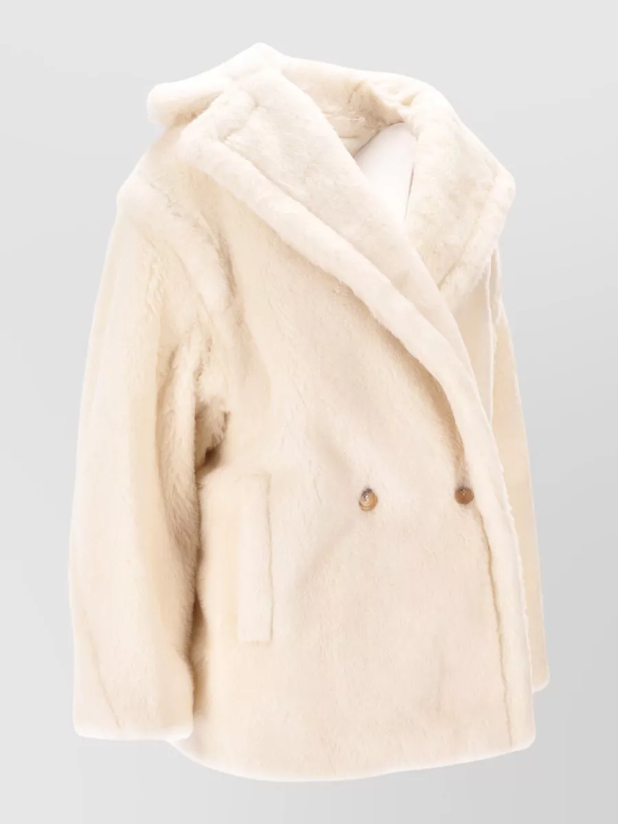 Max Mara Double Breasted Jacket Notch Lapel Side Pockets