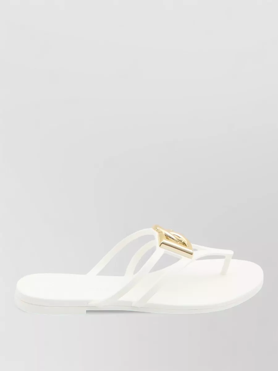 Dolce&Gabbana Dg Logo Rubber Thong Sandals