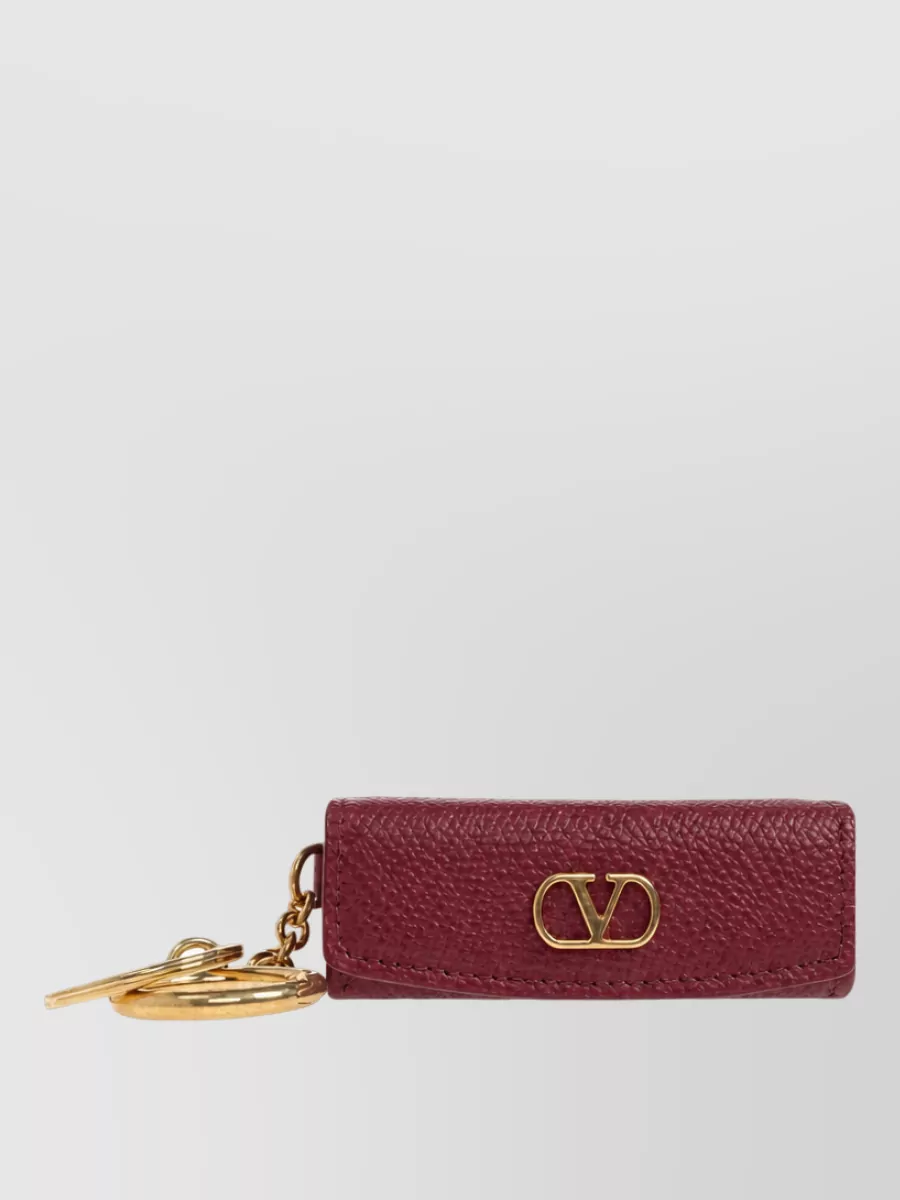 Valentino Garavani leather lipstick keychain