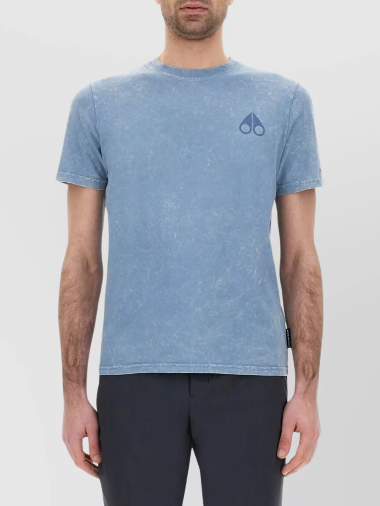 Moose Knuckles Round Neck Short Sleeves Washed Effect T-Shirt
