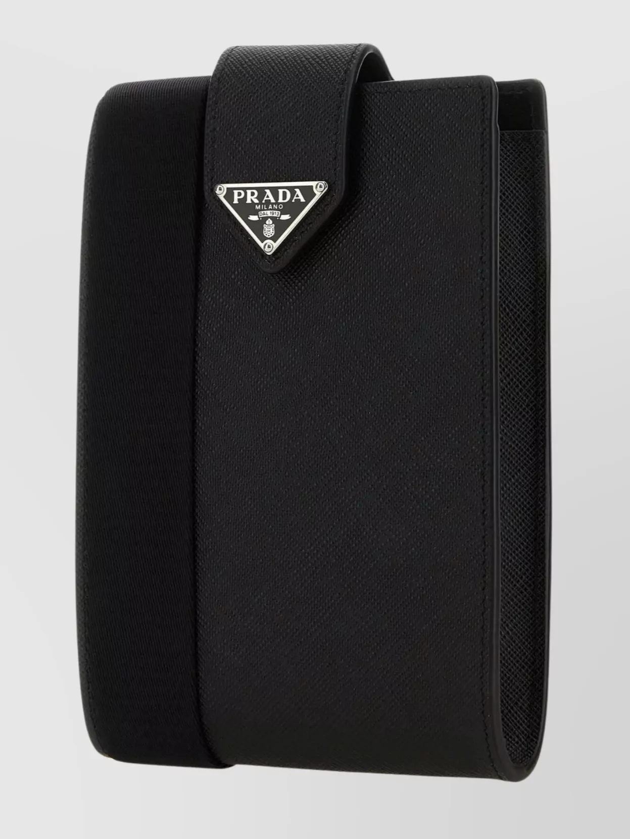 Shop Prada Leather Phone Case Fabric Strap