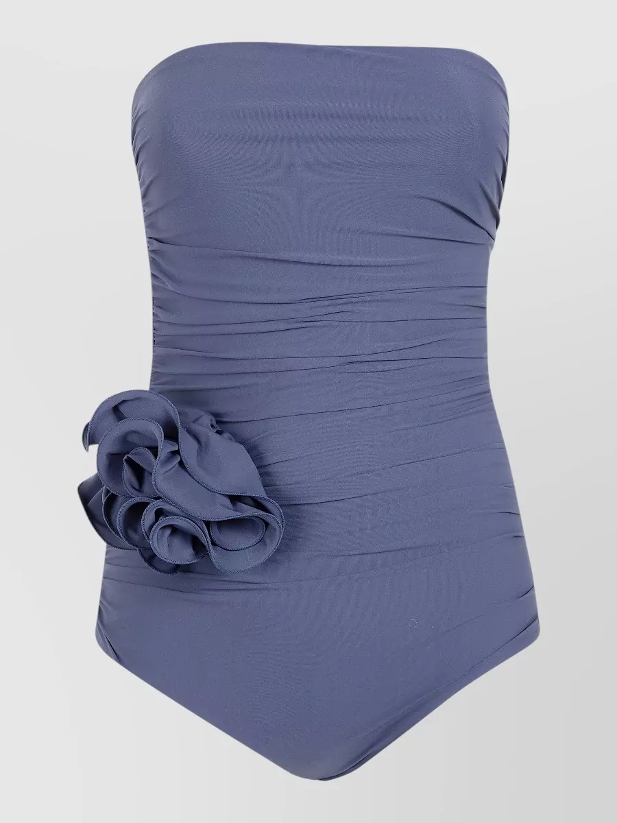 Magda Butrym strapless draped swimsuit