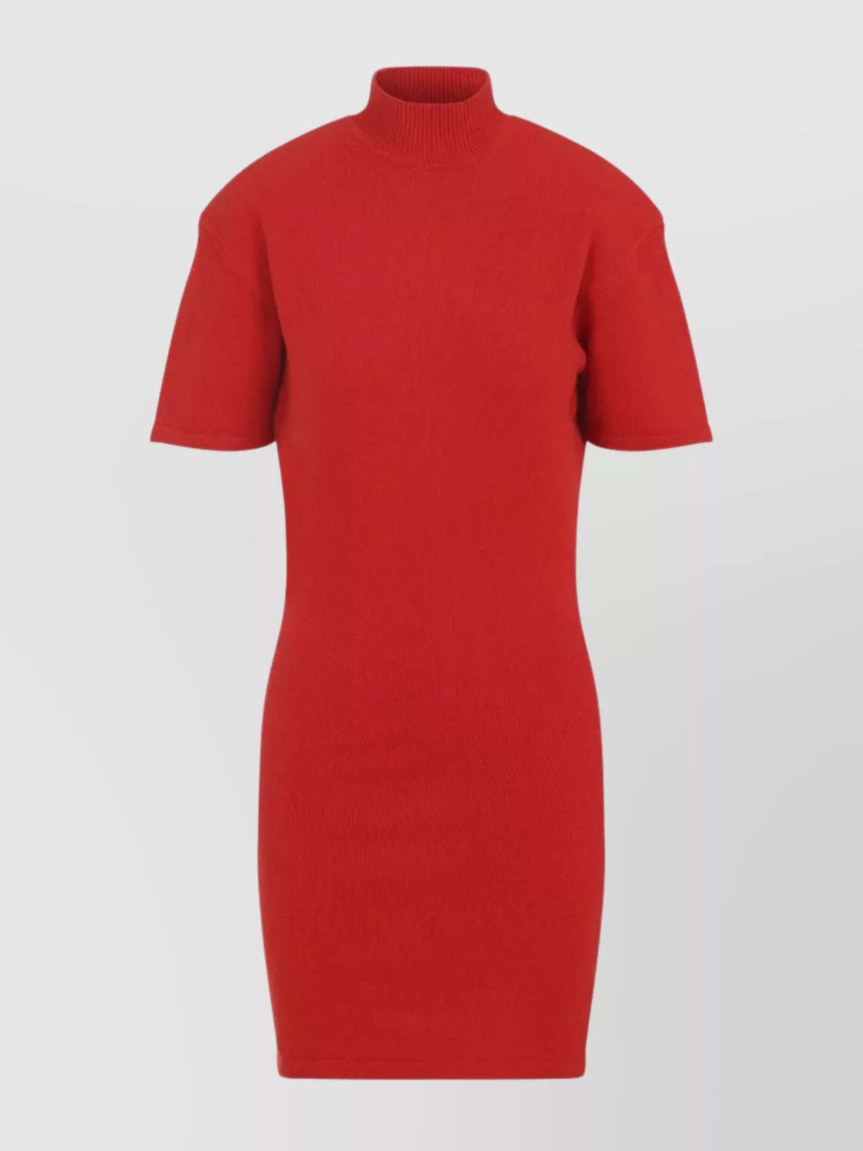 Jacquemus Womens Red La Robe Maille High-neck Wool Mini Dress In Red