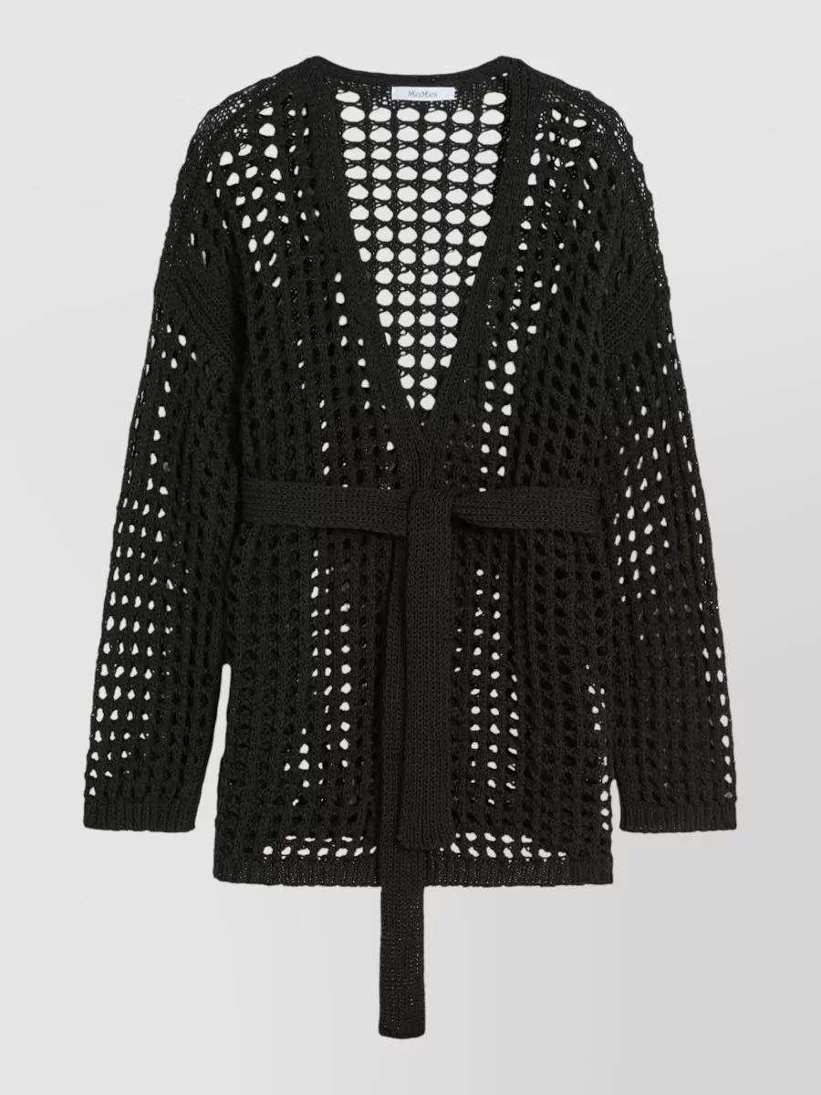 Max Mara knitted belted cardigan