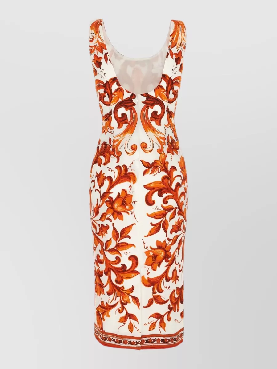 Dolce&Gabbana Printed Silk Midi Dress