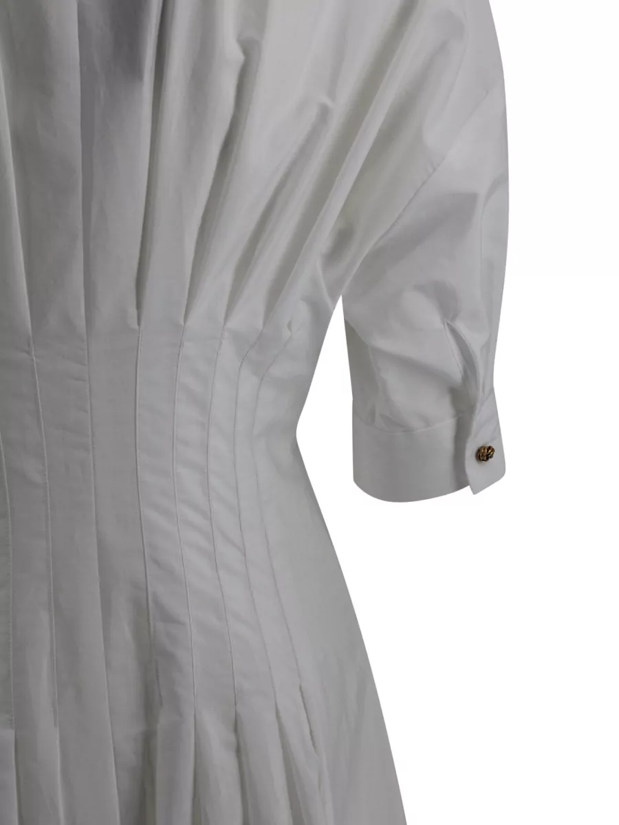 S Max Mara Cotton Poplin Fit-And-Flare Midi Dress