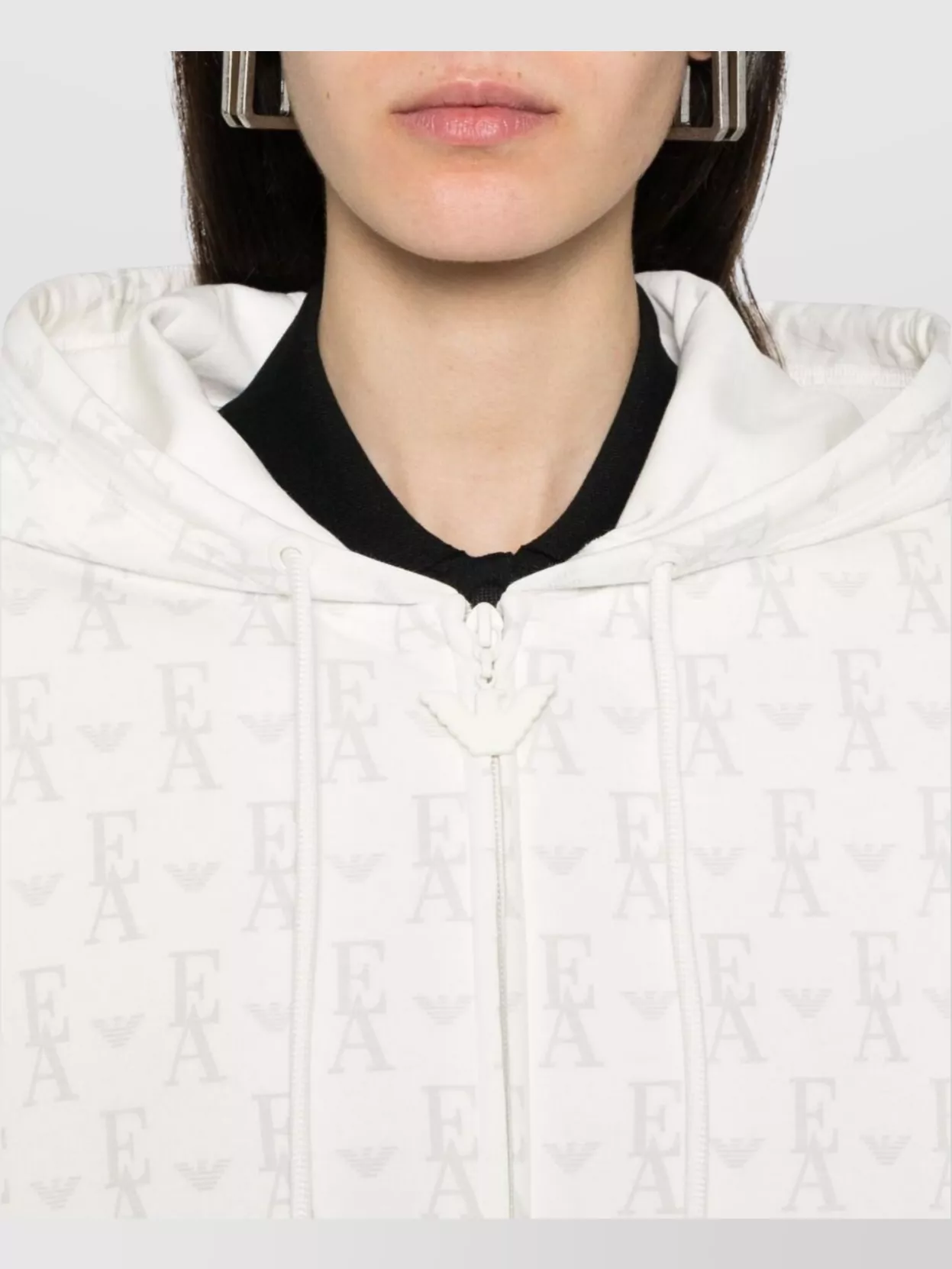 Emporio Armani Hoodie With All-Over Logo Print