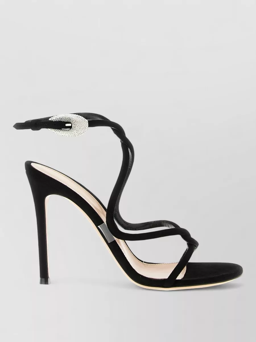 Gianvito Rossi Mamba Crystal Sandals Ankle Strap Design