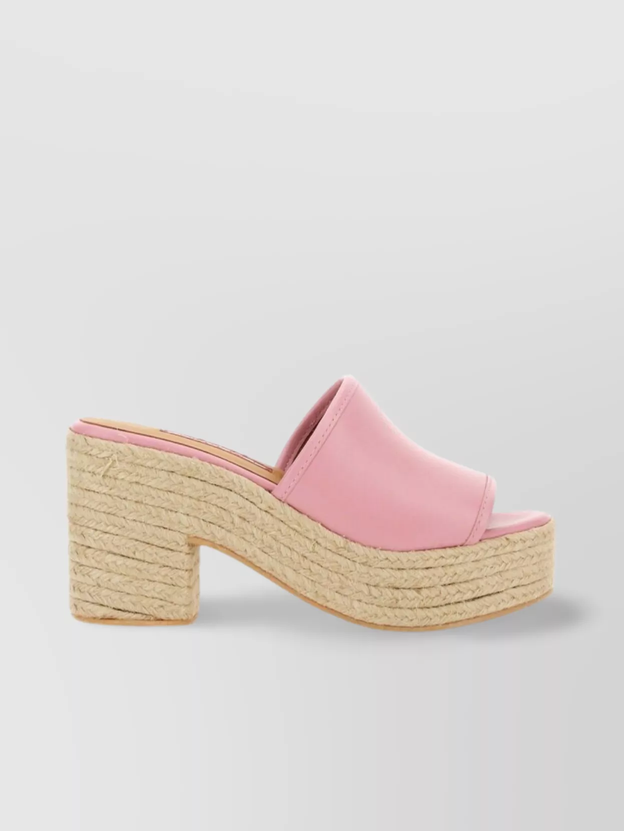 Moschino Block Heel Espadrille Sole Open Toe Sandals